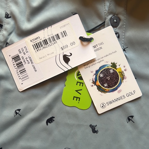 Swannies Juniors Legend Polo Slate XS Boys Youth Y6/7 - Picture 4 of 6